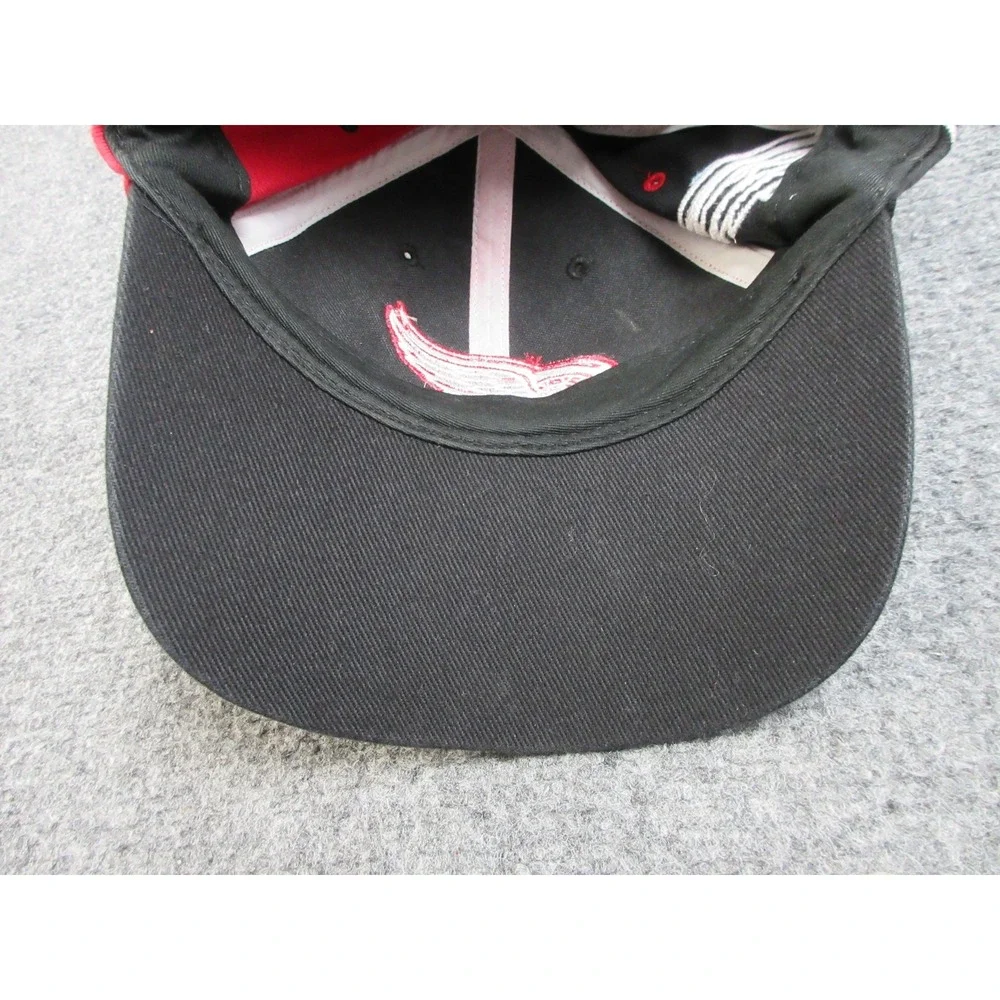 Detroit Red Wings Hat Cap Strap Back OSFA Black Red NHL Hockey Mens‎ Embroidered